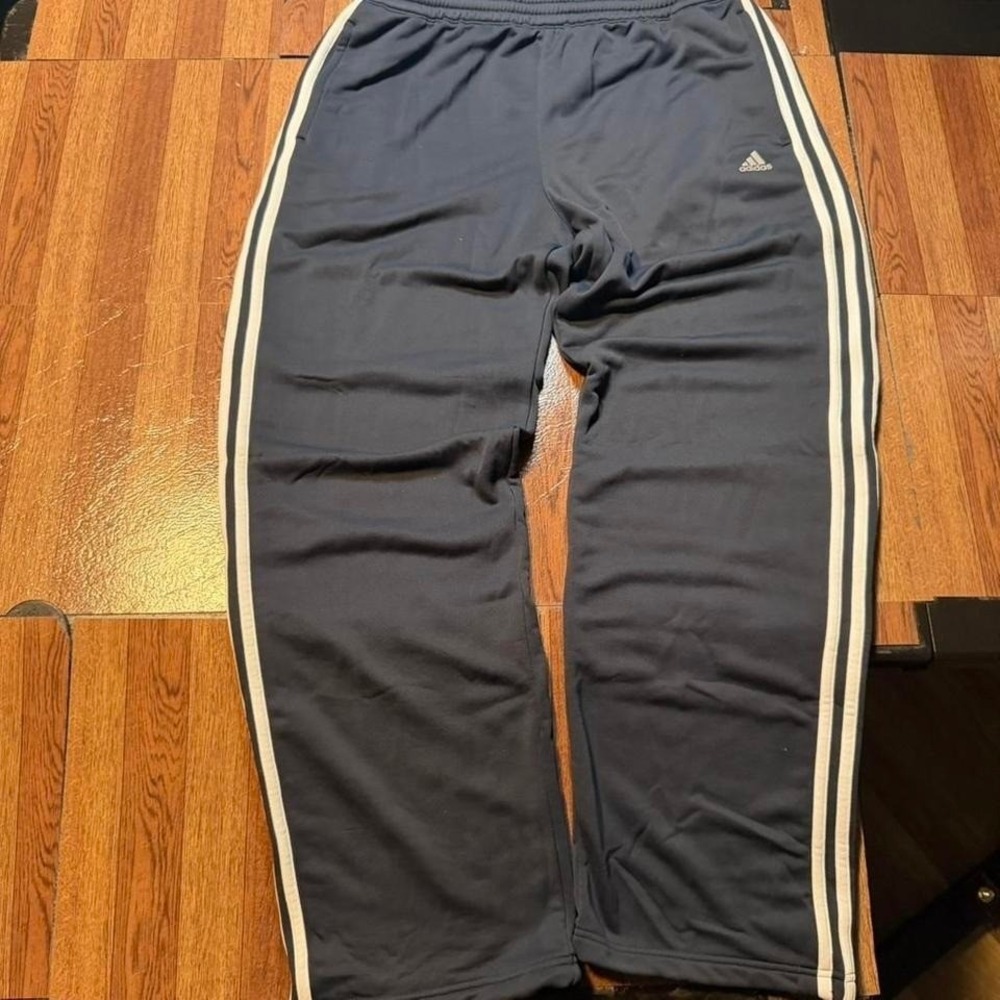 Adidas Blue Striped Retro Tech‎ Sportswear Baggy Track Sweatpants XL